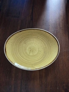 Churchill Stonecast Yellow Small Plate 8" Mustard Seed super vitrified - Picture 1 of 3