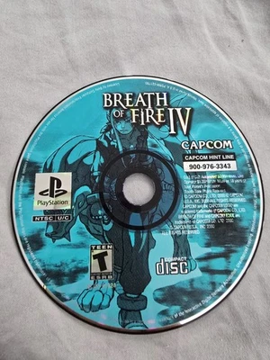 Breath of Fire IV (Sony PlayStation 1, 2000) PS1 DISC ONLY Tested - Image 1 of 2