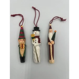 Avon 1995 Christmas Craft Ornament Elf Santa Snowman Gift Collection lot - Picture 1 of 5