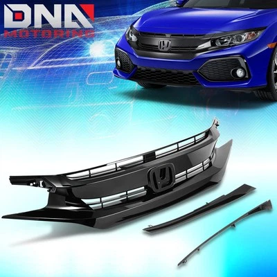 FOR 2016-2021 HONDA CIVIC SI HATCHBACK TYPE-R OE STYLE FRONT BUMPER MESH GRILLE - Image 1 of 4