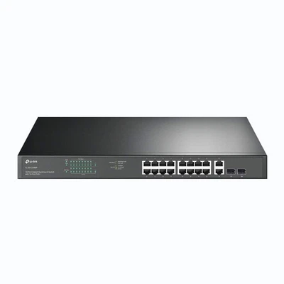 TP-LINK 18-port Gigabit Rackmount Switch with PoE+ 16 ports TL-SG1218MP UN - Image 1 of 4