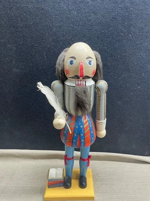 WILLIAM Shakespeare Nutcracker Wooden 14" tall 1990s Fun Piece - Image 1 of 4