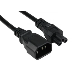 Enchufe IEC C14 a enchufe de hoja de trébol C5 cable de alimentación cable de 1 m de largo - Imagen 1 de 4