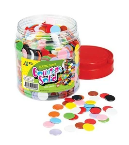Counters 16mm Solid 1000 PET Jar Maths Games Education Teacher Resources School - Picture 1 of 1