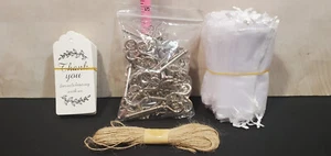 30 Favores de Boda Amor Abridor de Botellas Esqueleto Llave Bolsas Mensaje Cadena Metal - Imagen 1 de 10