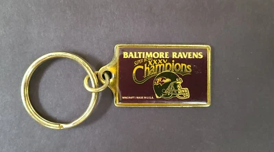 Super Bowl XXXV Baltimore Ravens NFL Champions Brass Keychain - WinCraft - Image 1 of 3