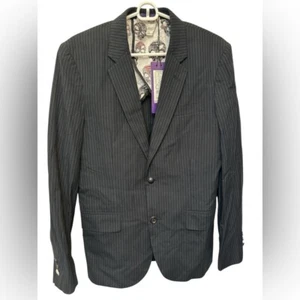 Jack and Jones Herren Nadelstreifen Blazer mit Totenkopf Rücken Neu mit Etikett - Bild 1 von 10