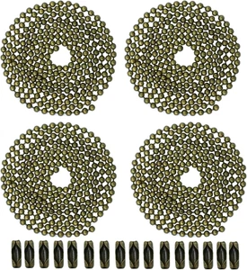 4 Pack Ceiling Fan Pull Chain Extender,Each Chain Length 39-Inch(1 Meter) with 8 - Picture 1 of 12