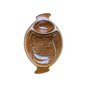 Chip Dip Platter With Cheese Dip Recipe California USA Pottery Brown Color jan25 - Picture 1 of 10