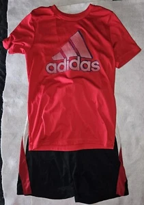 Lote de 2 Pantalones Cortos de Malla Adidas Ropa Atlética 10/12 Gráficos Medianos - Imagen 1 de 7