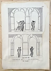 Planche d'architecture Vestibule Louis Sue & André Mare Art Déco 1921 - Picture 1 of 2
