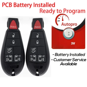 2x Llavero remoto para Dodge Grand Caravan 2008 2009 2010 2011 2012 2018 2019 - Imagen 1 de 12