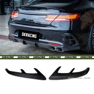 For Benz W217 S63 AMG Coupe 2018-2021 Carbon Fiber Rear Bumper Splitters Fins - Imagen 1 de 12