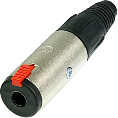 Neutrik NJ3FC6 Hembra Bloqueo 1/4" 6.35mm TRS Estéreo 3 Polos Jack Socket Níquel