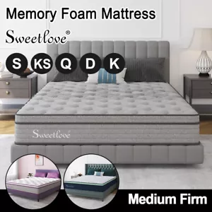 Queen Double King Single Bed Mattress Cool Gel Memory Foam No Spring Mattresses - Picture 1 of 26