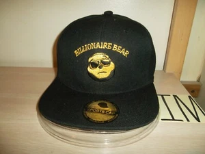 BERRETTO DA BASEBALL ORSO MILIARDARIO/CAPPELLO GELANTE SNAPBACK/NERO-ORO/ LOGO ORSO BB/NUOVO! - Foto 1 di 4