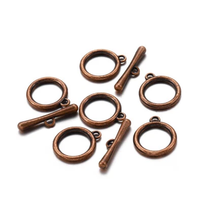 10 Sets OT Toggle Clasps T-Bar Connectors Clasps for DIY Bracelet Jewelry Making - Image 1 of 4