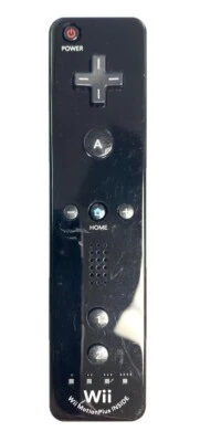 Nintendo Wii Remote Controller Plus Black with MotionPlus Inside (RVL-036) - Image 1 of 2