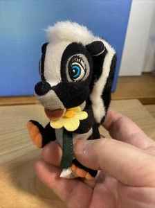 Plush Vintage Bambi Flower Skunk Disney Stuffed Animal - Picture 1 of 4