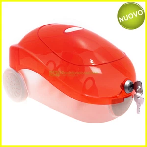 CD Box CD-Halter rot transparent 36 Plätze mit Schloss und Schlüssel. DVD Speicher. - Bild 1 von 4