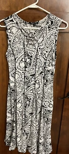 Sami & Jo Women's Floral Panel Neck Rings Swing Dress Size S - Picture 1 of 5