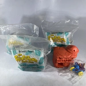 1993 McDonalds | THE FLINSTONES | 3 Barney & 1 Dino | Happy Meal Toy Lot - Picture 1 of 4