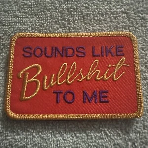 BULLSHIT 3x4 bestickt Moral Patch Haken Rückseite brandneu - Bild 1 von 4