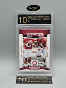 2020 Panini Contenders Draft Dolphins Broncos TUA - JEUDY #1 rookie RC LRG 10 - Picture 1 of 2