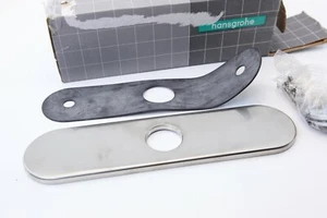 Hansgrohe 10" Chrome Base Plate Escutcheon Single Hole Kitchen Faucet 14019001  - Imagen 1 de 4