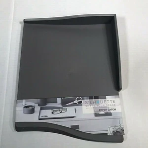 Silhouette Paper Catch Office Desk Tray Gray thermoplastic organize in Style NEW - Picture 1 of 5