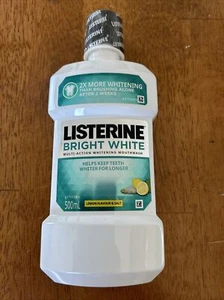 Listerine Bright White Mouthwash 500mL Multi-action Whitening - Lemon & Salt - Picture 1 of 1