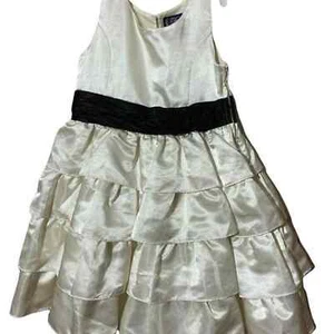 Chaps Girls Champagne Color Sleeveless Formal Dress Sz 6 - Picture 1 of 7