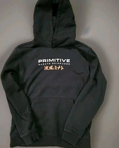 Primitive x Naruto Shippuden x Itachi 2002 sudadera con capucha negra para hombre talla pequeña *buen estado - Imagen 1 de 6