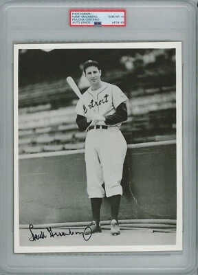HANK GREENBERG SIGNED 8X10 PSA DNA AF09169 (D) GEM MINT 10 AUTO - Image 1 of 2