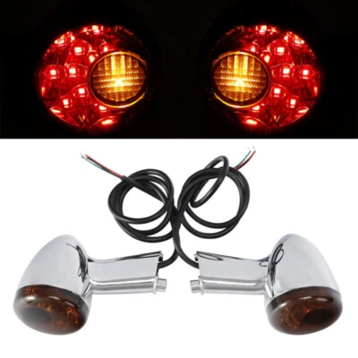 Luz LED de señales de giro traseras apta para Harley Davidson Sportster XL883 XL1200 92-up Foto 1 de 4