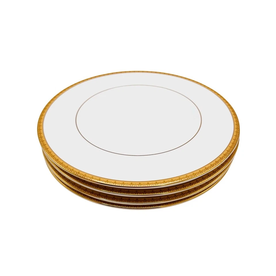 Набор из 4 золотых 9,6-дюймовых белых фарфоровых суповых чаш Charter Club Soup Bowls Grand Buffet - Изображение 1 из 4