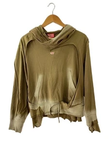 DIESEL Hoodie Reconstructed S Cotton Khaki Solid A12979-F-MAITE Used - Picture 1 of 7