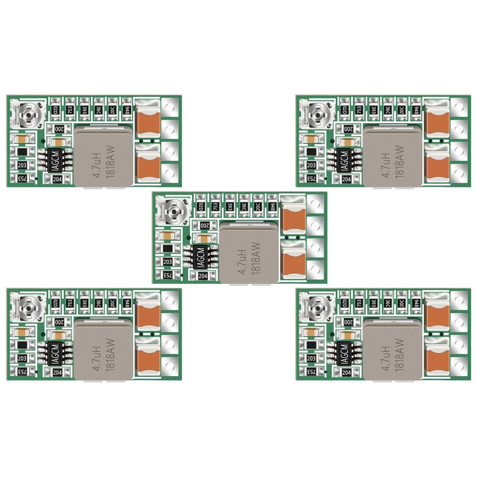 5v Regulator, 5pcs Mini Voltage Reducer DC 4.5-24V 12V 24V Step Down to 5V Bu... - Image 1 of 4