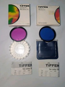 VTG Tiffen 62mm CC50M Magenta & 80B Blue Compensating Filters Open Box w/ Cases - Picture 1 of 7