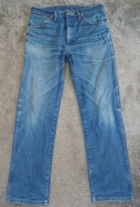Jeans Wrangler Uomo W33 L32 13MWZ Blu Medio Denim Taglio Cowboy - Foto 1 di 14