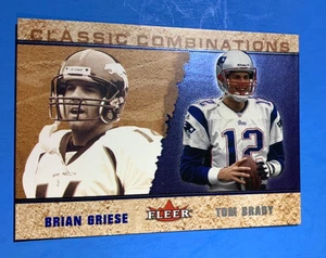 TOM BRADY 2002 Fleer "CLASSIC COMBINATIONS" INSERT CARD # 7 of 35 Ser# 1164/2002 - Picture 1 of 7