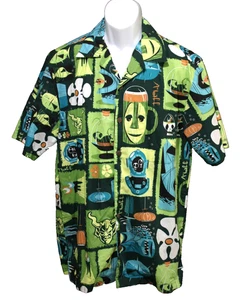 Stone Brewing McBiff Tiki Escape Beer Tiki Hawaiian Camp Shirt Large EUC-#18 - Picture 1 of 16