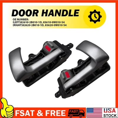 Interior Inner Inside Door Handle Left Right Pair For Hyundai Santa Fe 2007-2012 - Imagem 1 de 4