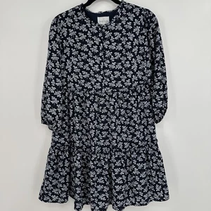 Dainty Jewells Dress Womens Small Floral Tiered Long Sleeve Modest Elegant Forma - Picture 1 of 9