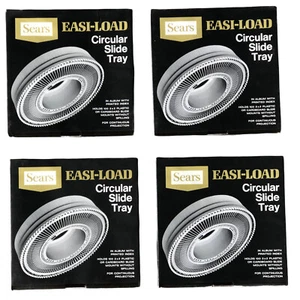 4 Sears Easi-Load Slide Trays Circular 100 2x2 slide mounts Each New Old Stock - Picture 1 of 7