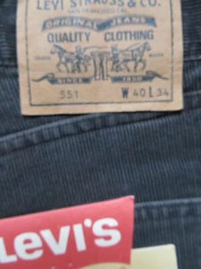 Levi's 551 Cord Jeans Hose W 40/L 34, NEU ! Grau-Braune Vintage Cordhose, KULT ! - Bild 1 von 3