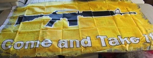 NEW 3 foot x 5 foot 100% polyester with 2 grommets Yellow Come and Take it flag - Picture 1 of 1