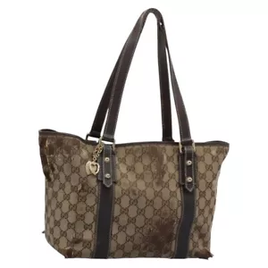 GUCCI GG Canvas Tote Bag Beige 170898 Auth 64653 - Picture 1 of 24