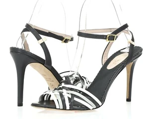 Womens SARAH JESSICA PARKER gray leather ankle strap sandals sz. 38.5 - Picture 1 of 6