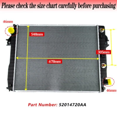 Radiator FIT 2013-2018 Ram 2500 3500 4500 5500 #52014720AA  2014 2015 2016 2017 Foto 1 de 4